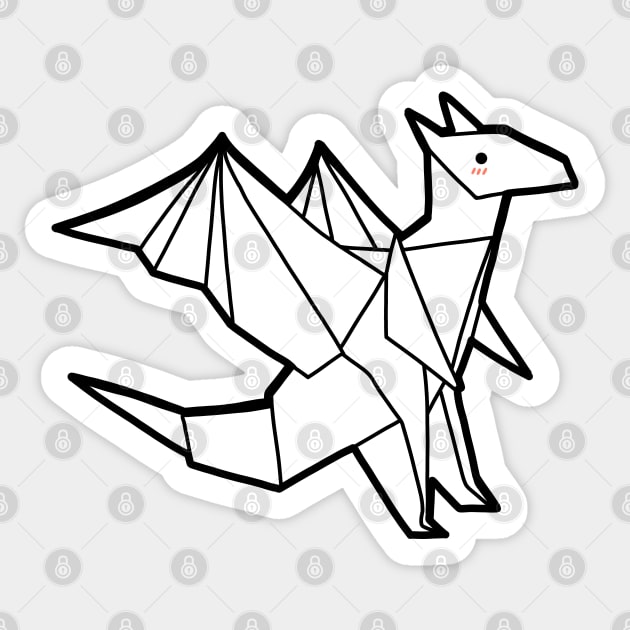 Origami Dragon Sticker by vpessagno